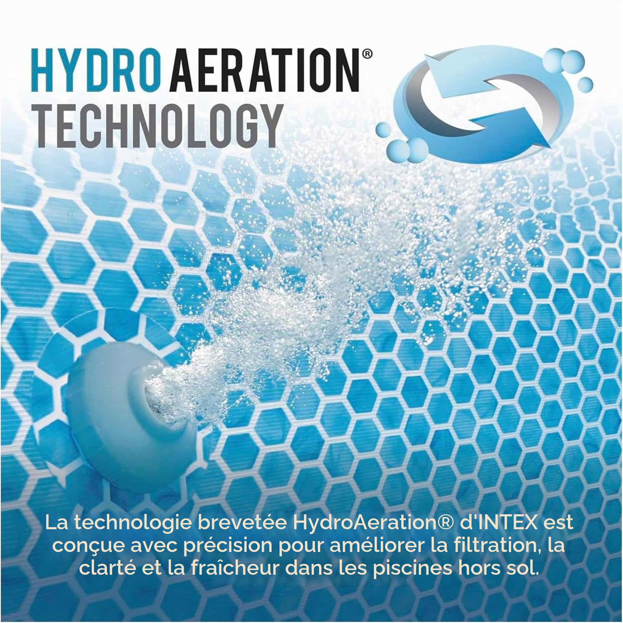 INTEX Krystal C1000 Pompe de filtration à cartouche transparente pour piscine hors sol : débit de la pompe 1000 GPH – Circulation et filtration améliorées – Installation facile – Clarté améliorée de
