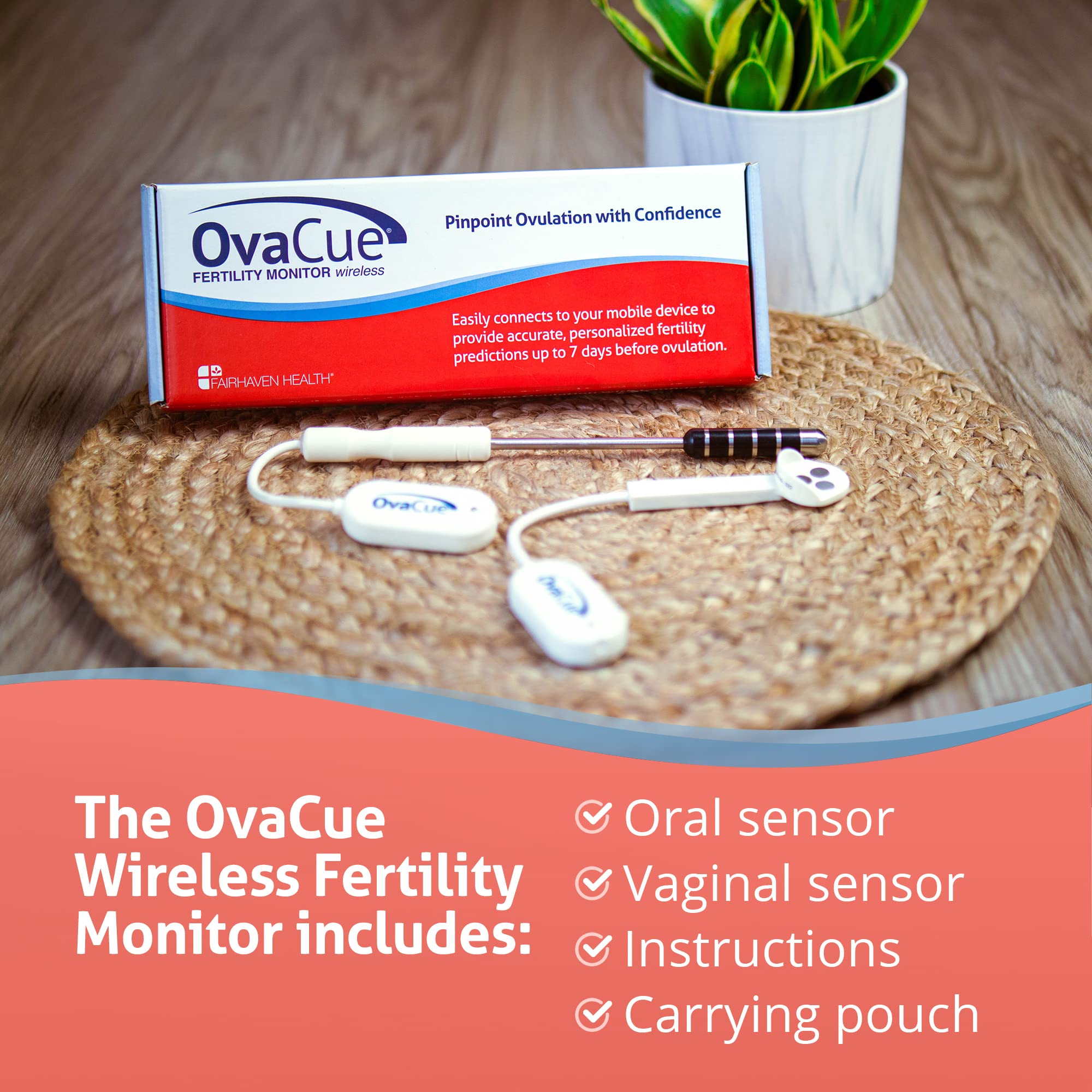 OvaCue Wireless Fertility Monitor for Women, Smart atHome Ovulation