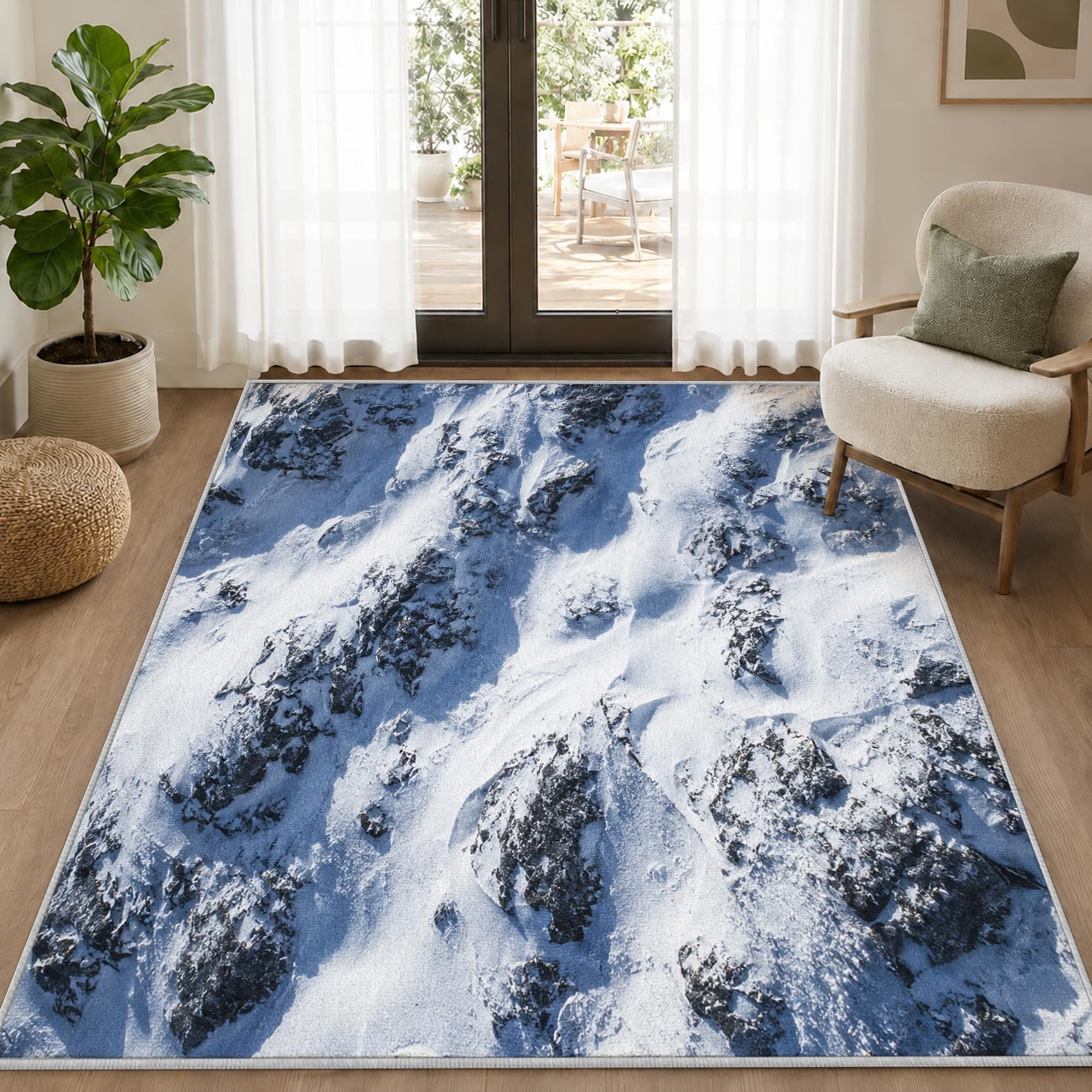 Generisch Schnee Berge Fußmatte Innen 60x90cm