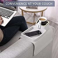 Vista 3 de HMASYO Bandeja Portavaso para Sofá - Bandeja de Silicona para Brazo de Sofá, Organizador de Bebidas y Bandeja para Control Remoto, Snacks, Celular