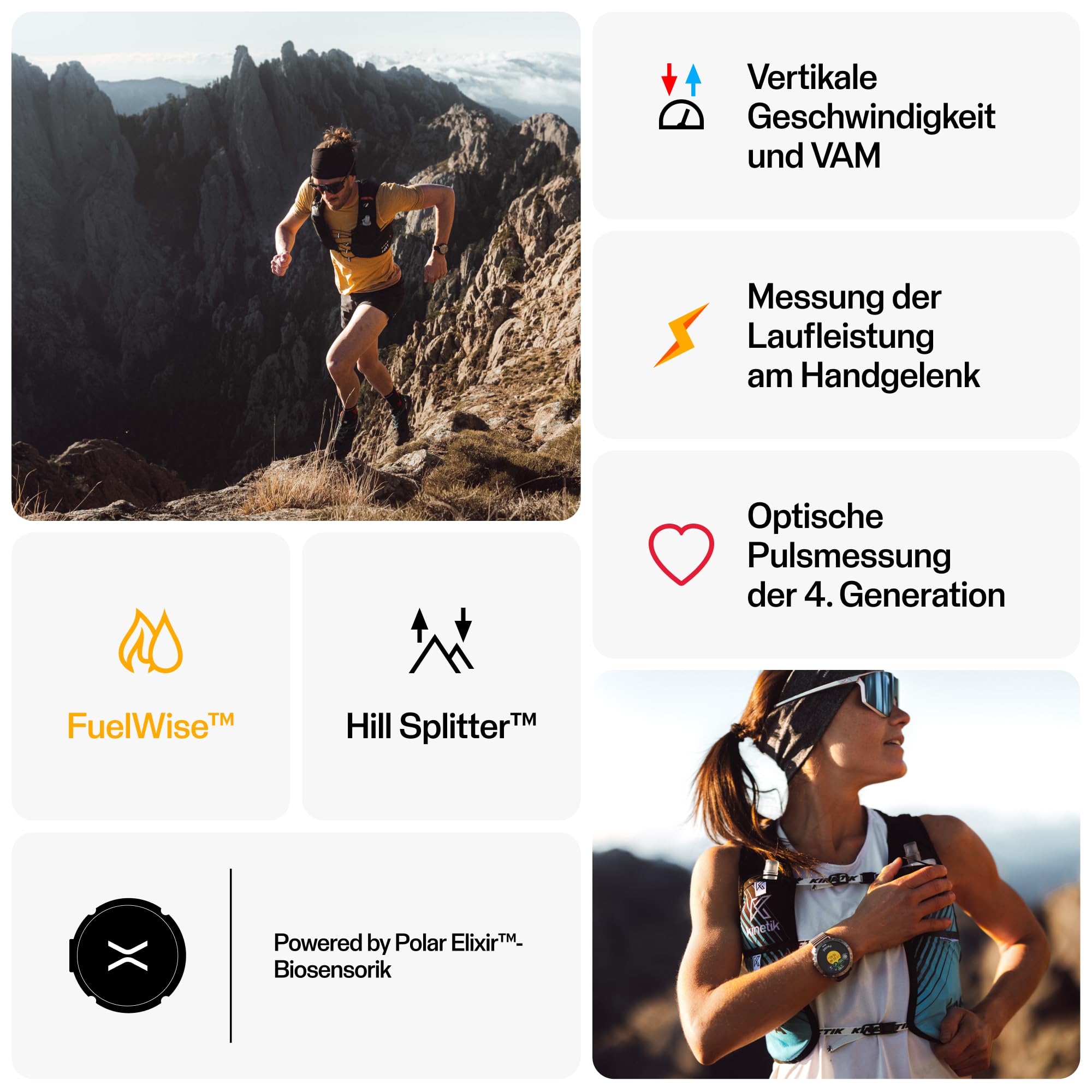 Polar Grit X2 Pro – robuste GPS-Sportuhr mit zusätzlichem Lederarmband, optischer Pulsmessung, Smartwatch-Navigation und Biosensorik für beste Leistungen. Die Outdoor-Uhr für das ultimative Abenteuer.