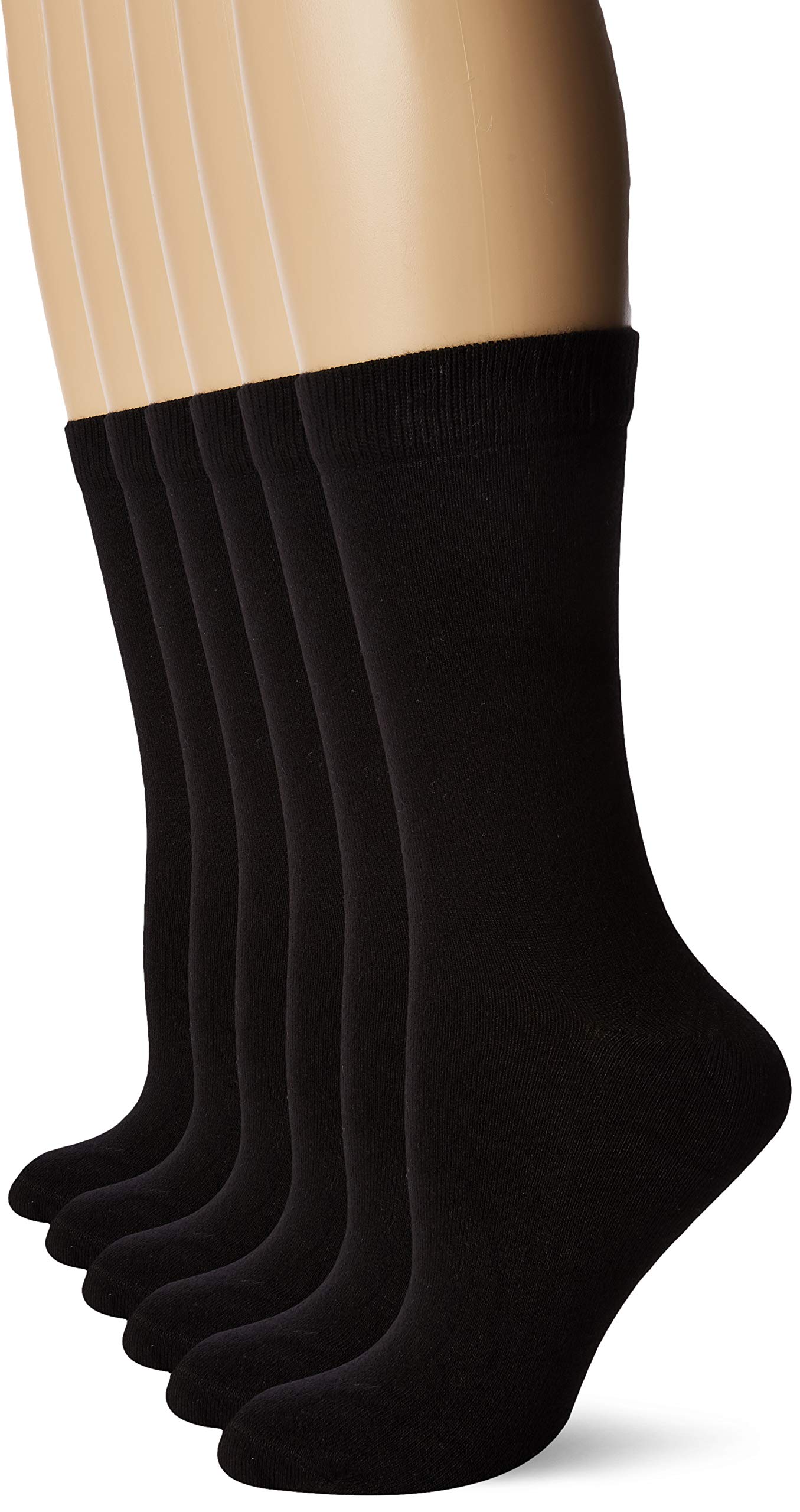 6-Pack Bamboo Socks for Women - Softer than Cotton, Odour Resistant Material, Plain & Patterned, Black, 4-8-image-44
