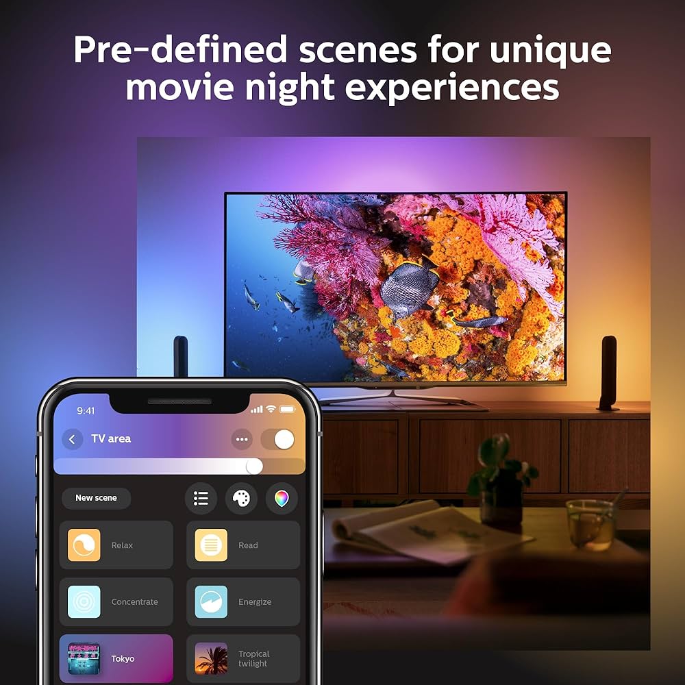 y*n様 【ブリッジ付き】Philips Hue Play ライトバー スタータ Amazon.co.jp: Philips Hue(フィリップスヒュー) バーライトLED
