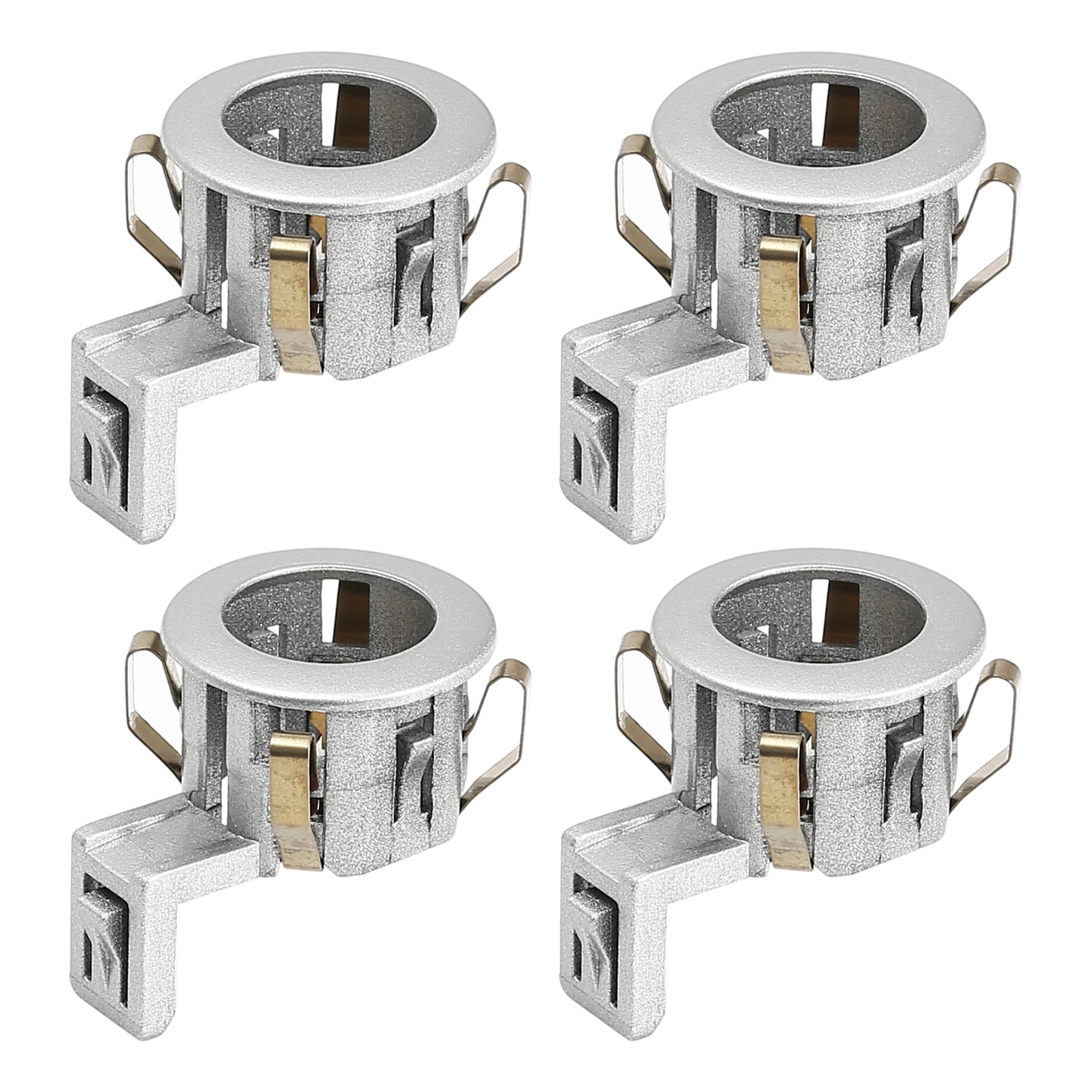 X AUTOHAUX 4pcs 89348-33060 Car Bumper Parking Sensor Retainer Holder for Toyota Sienna Sequoia for Lexus GX460 Silver Tone