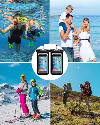 Miniatura 8 de Hiearcool - Funda impermeable IPX8, universal y compatible con celular iPhone 12, Pro 11, Pro Max, XS, Max, XR, X, 8, 7, Samsung Galaxy S10, S9,