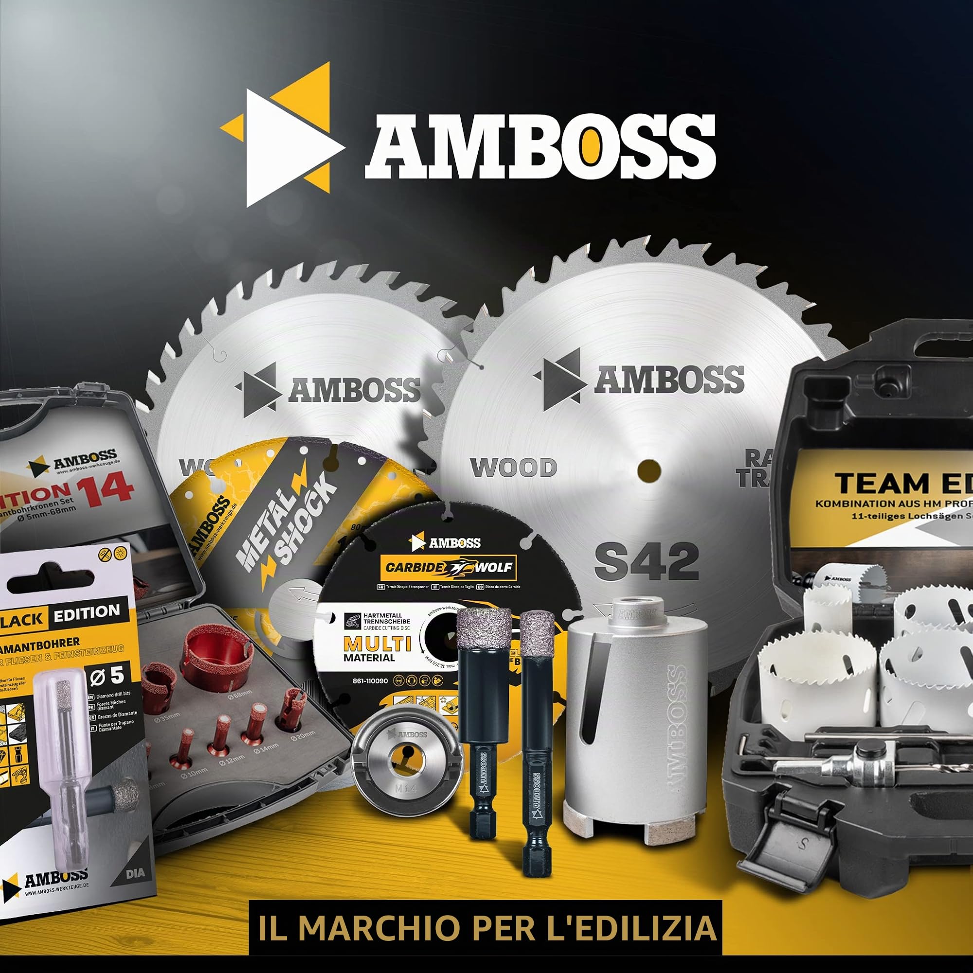 Amboss HM, lama per sega circolare, Ø 315 mm x 3,2 mm x 30 mm, dente del cambio (28 denti), taglio rapido per legna da ardere e legno