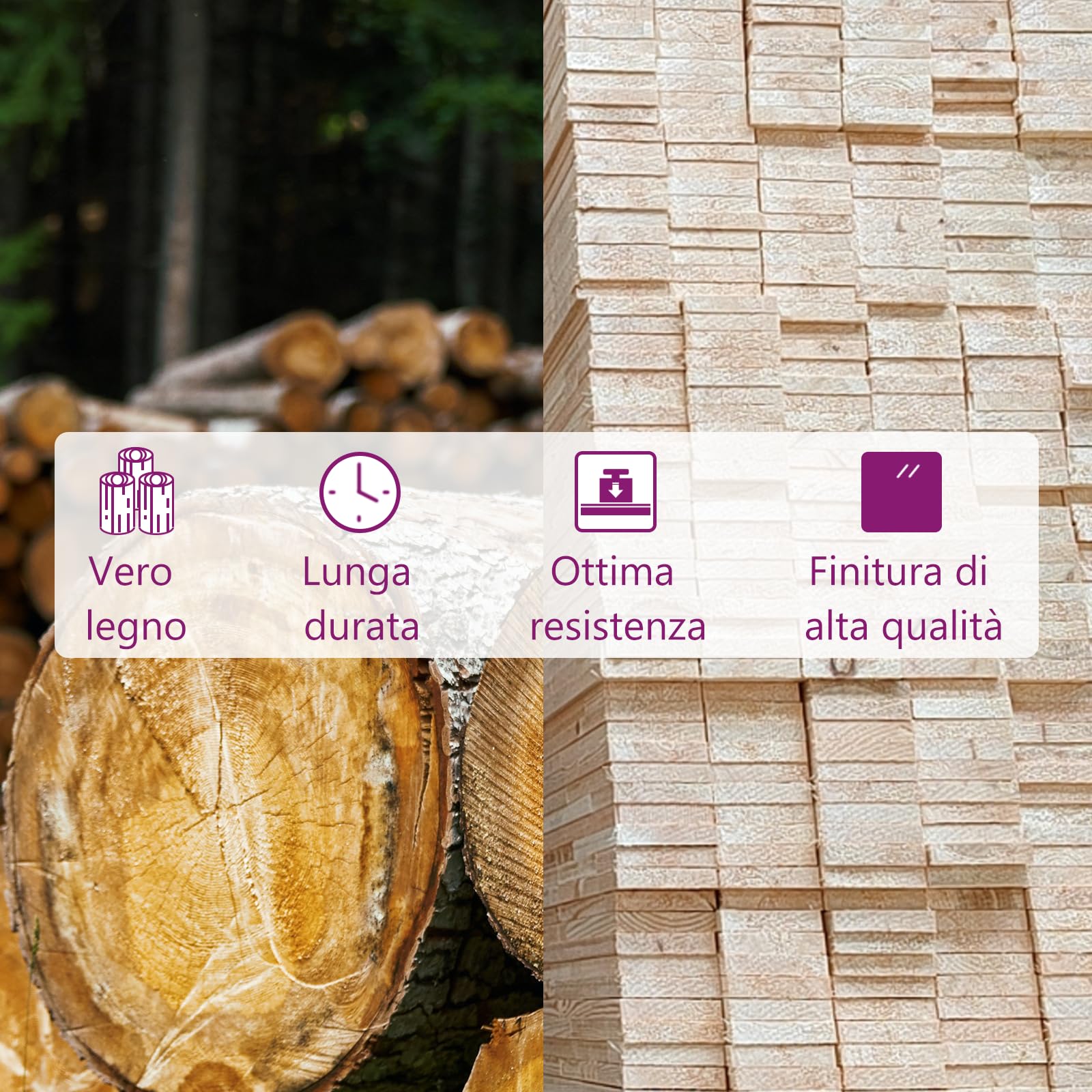vidaXL Set Divani da Giardino 2 pz Bianchi in Legno Massello di Pino