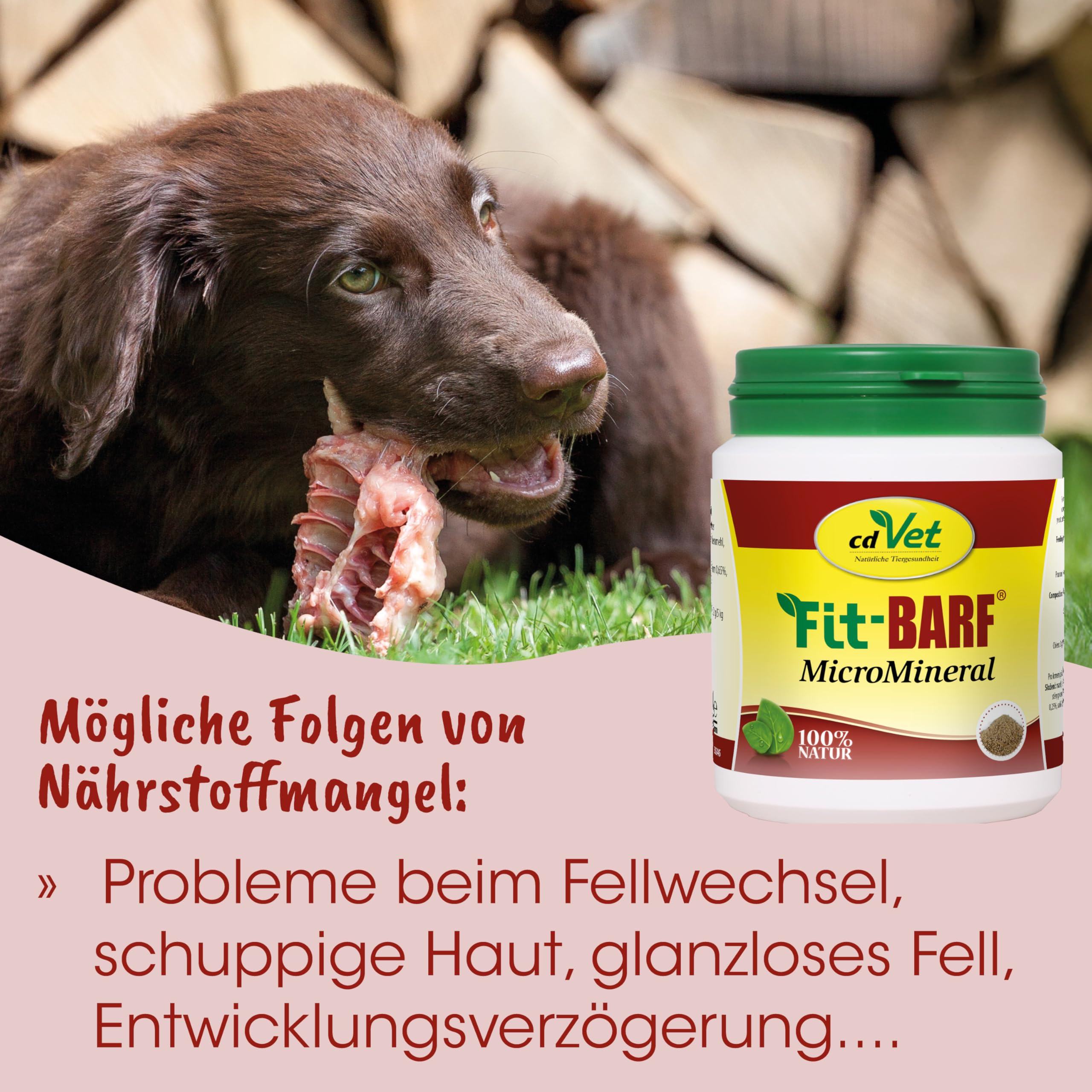 cdVet Naturalne produkty Fit-BARF MicroMineral 5 kg - pies i kot - minerały - pierwiastki śladowe - witaminy - system odpornościowy - zmiana futra - kości + stawy - wzrost - przemianę materii - surowe karmienie - barfy -