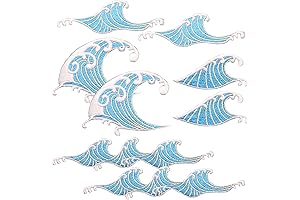8Pcs Ocean Wave Patches for 360 Waves | Iron-On Applique Wave Patch...