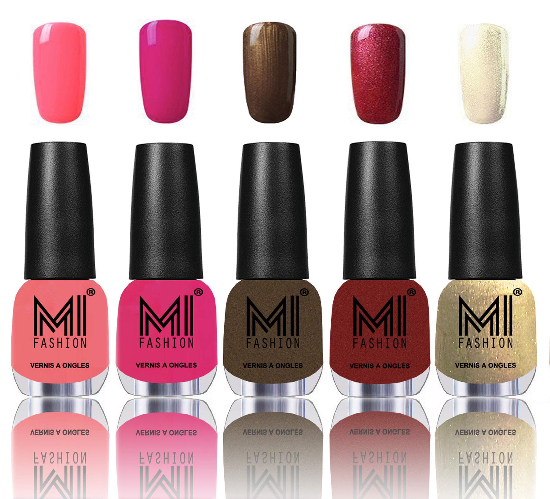 MI Fashion® Unique Shades Special Combo of 5 Pcs- Pink mania,Passion pink,Metallic Coffee,Lava Lust and Creamy Golden-image-24