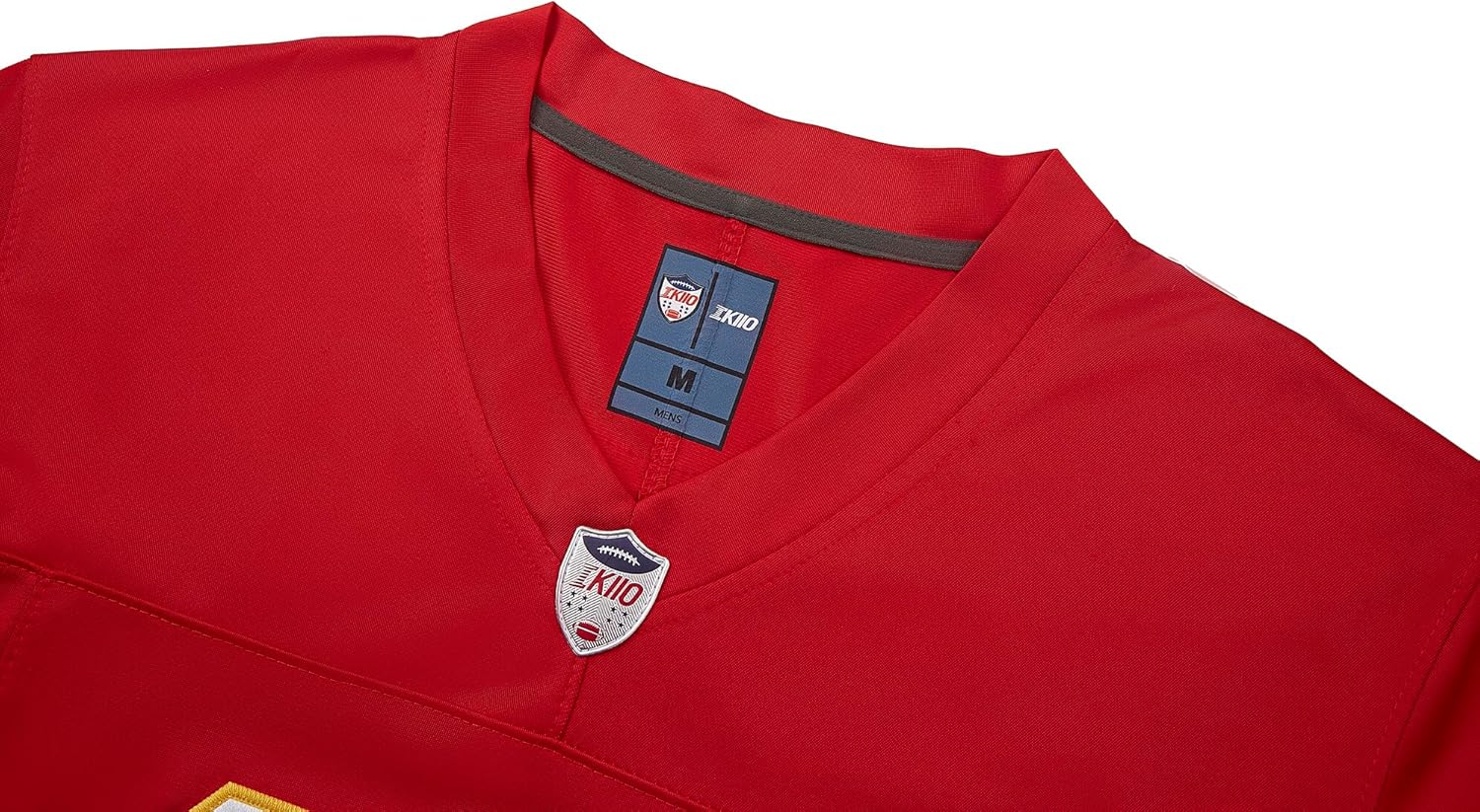 Custom Mens/Youth Football Stitched T-Shirt for Sports Fan Red/White No Brand/Logos - Image 3