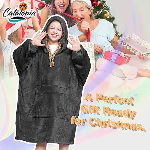 Miniatura 98 de Catalonia Rainbow Cat Oversized Blanket Hoodie Sweatshirt for Kids, Wearable Fleece Pullover with Large Front Pocket, Teen Boys Girls Gift