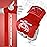 BEAST RAGE Inner Gloves with Hand Wraps Quick Wrap Long 36 Wrist Support MMA Muay Thai Bandages Punching Martial Arts Training Men Women Kickboxing Bandages Under Bag Gloves (Red Rage, M (Adult))