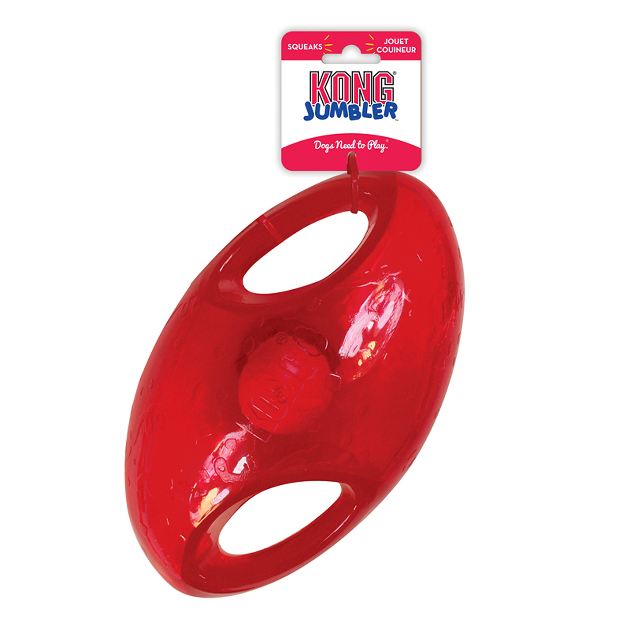 KONG jumbler football L-XL - 23x14x14cm couleurs mélangées