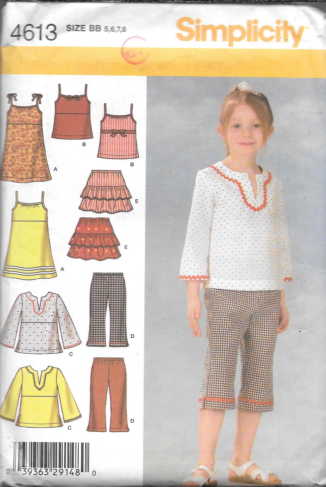 Patron Simplicity 4613 fille : créez des jupes et pantalons pour l'école