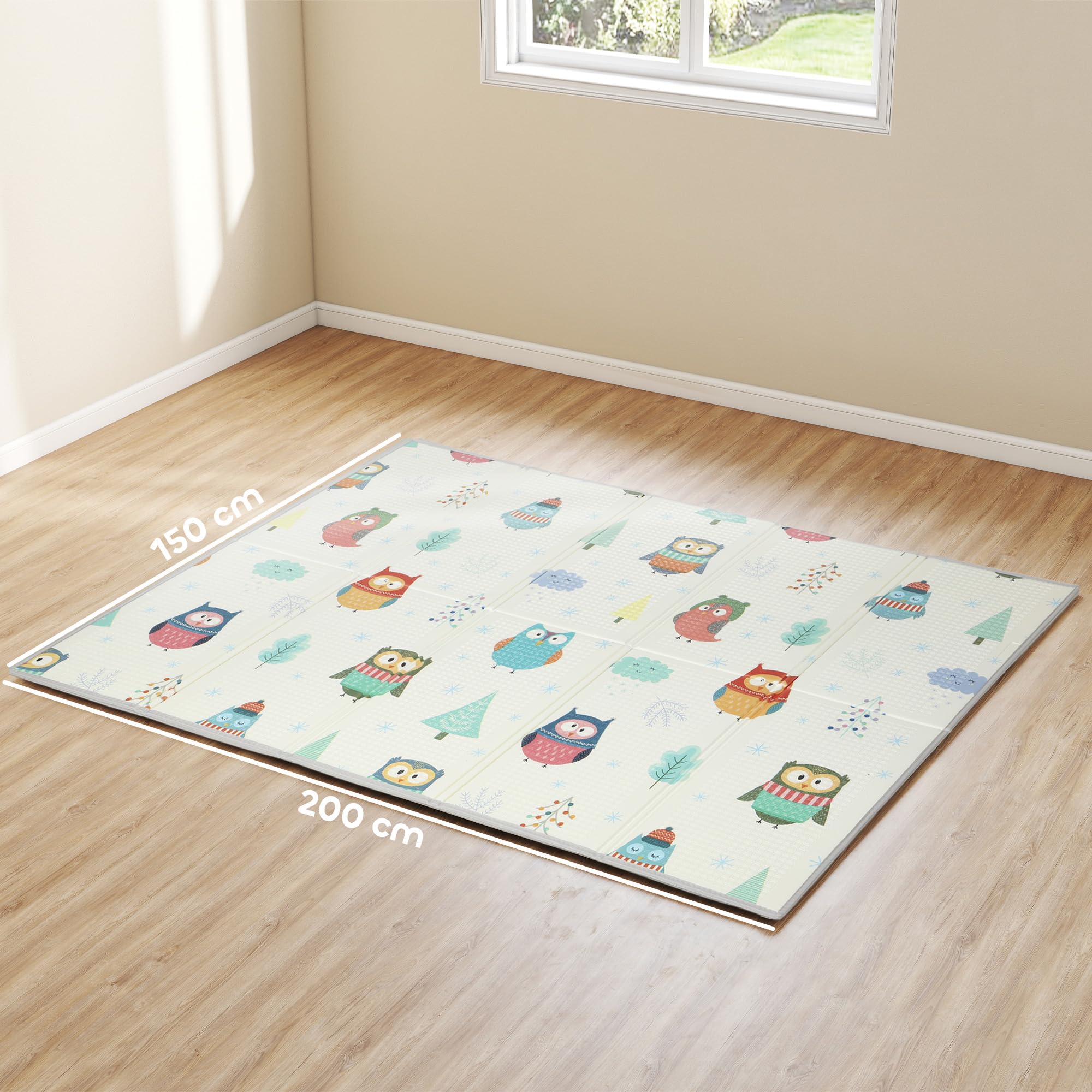 AIYAPLAY Tapis de bébé pliable imperméable réversible 200x150 cm