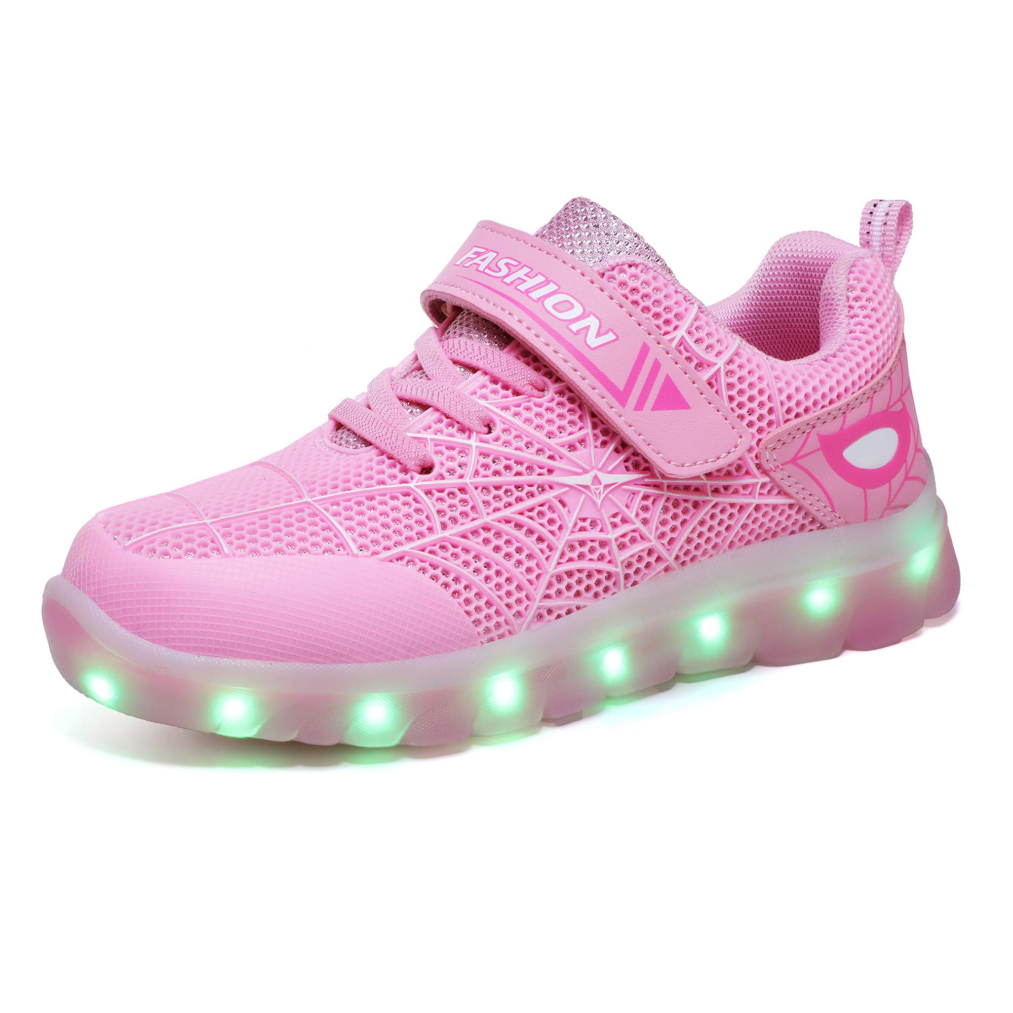 LED Scarpe Sportive per Bambini Ragazze e Ragazzi 7 Colori USB Carica Lampeggiante Luminosi Running Sneakers con Luci Traspirante Basso Ultraleggero Baskets Shoes per Natale Compleanno Regalo