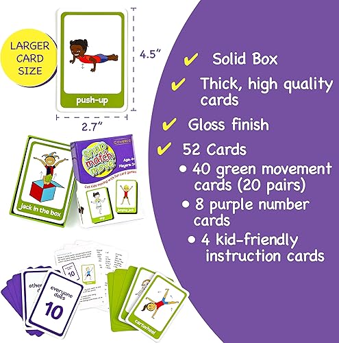 Vista 7 de Tarjetas de ejercicios para niños – Equipo de PE para la escuela primaria, equipo de entrenamiento para niños, juegos de ejercicio, ejercicio