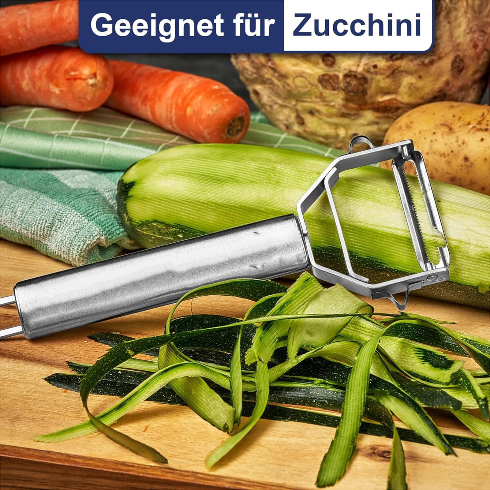 Pelador y rallador 2 en 1 de Acero Inoxidable, un pelador y rallador Multifuncional Adecuado para Frutas y Verduras