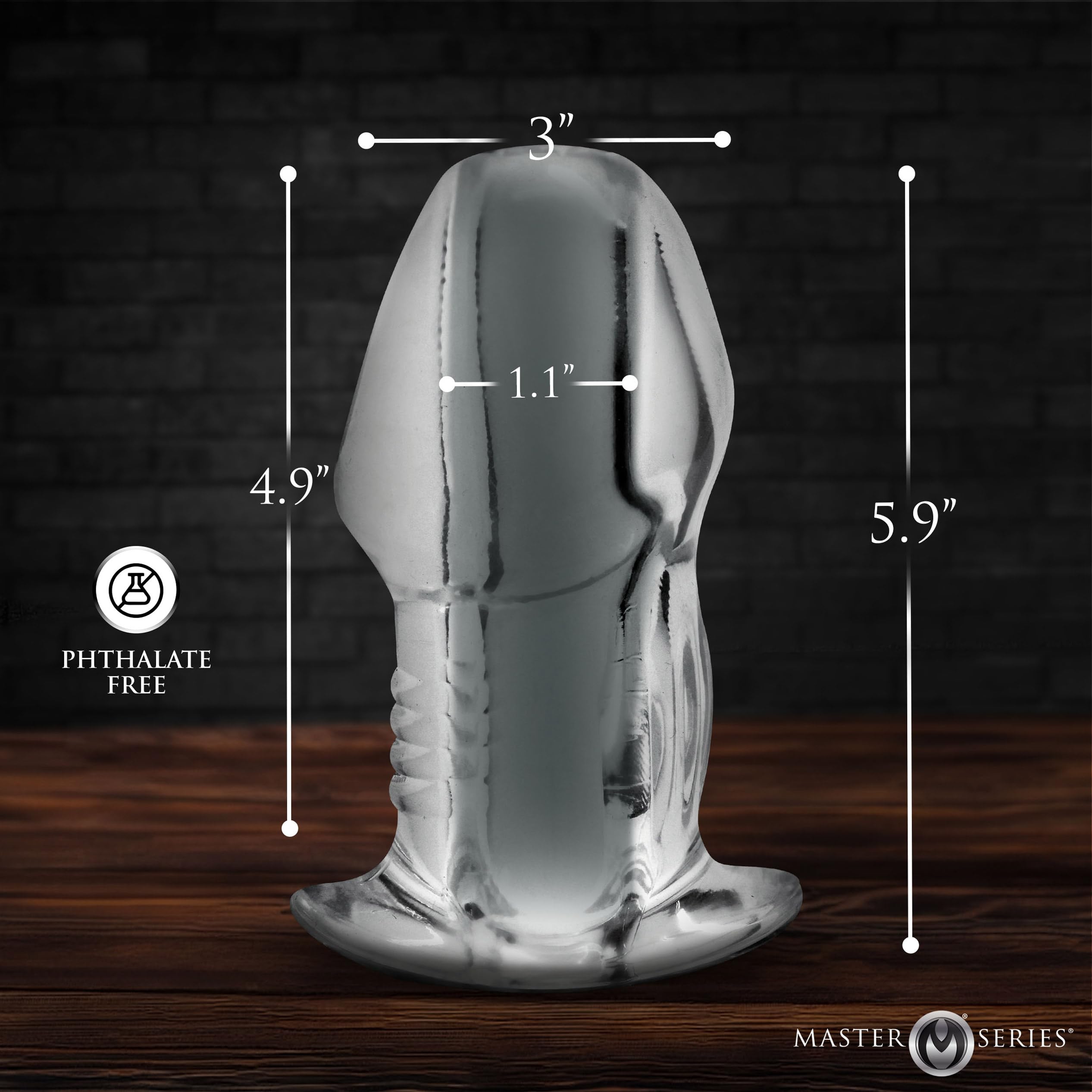 Amazon.com: Master Series Dicked Clear Hollow Butt Plug  Extra Large Anal  Plug with Tapered Tip & Flared Base, See-Through Anal Toy for Insertion,  Filling & Stretching  Phthalate-Free TPE, 2.5 Wide :