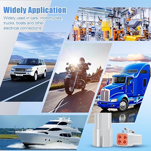 Miniatura 7 de Juego de conectores DTP Deutsch de 72 piezas, 4 pines, impermeables, para automóviles, 6 juegos con calibre 12 de contactos estampados, calibre