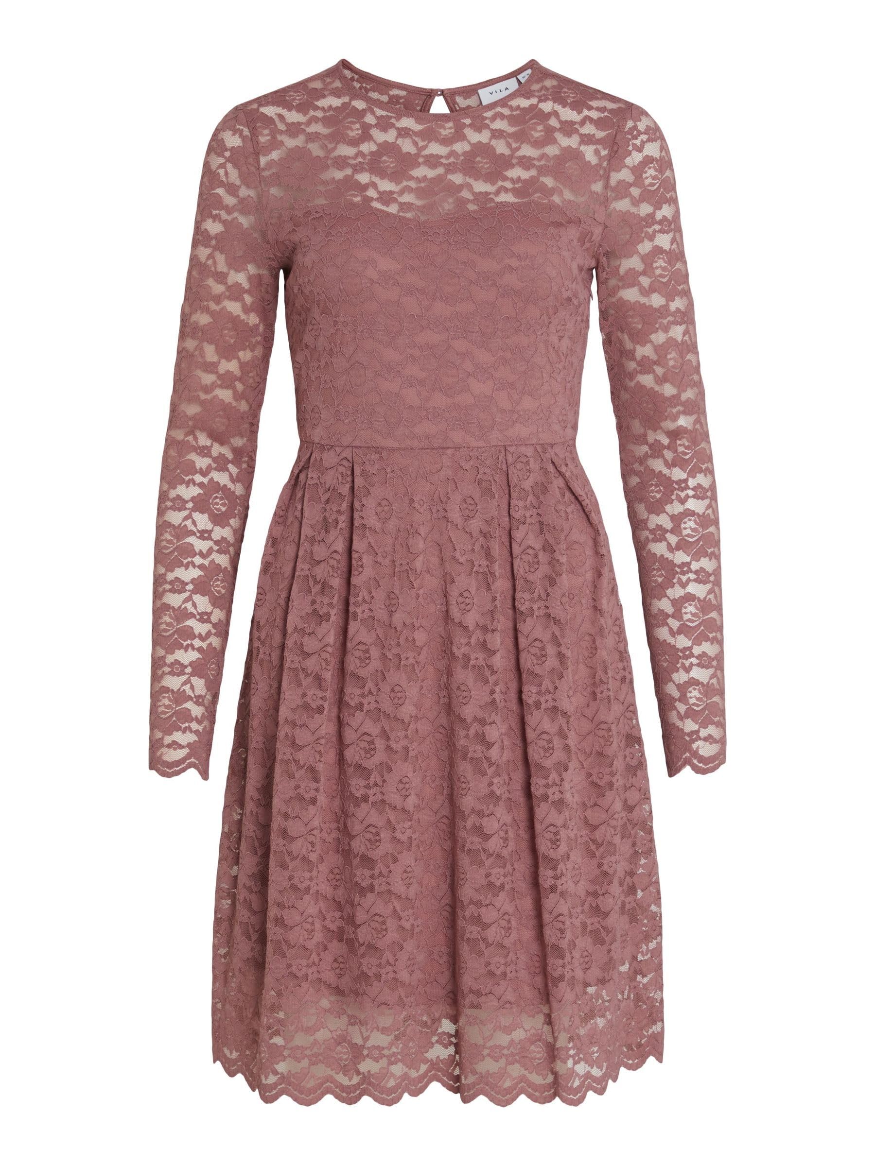 Vila Damen Vikalila L/S Lace Dress - Noos Dress