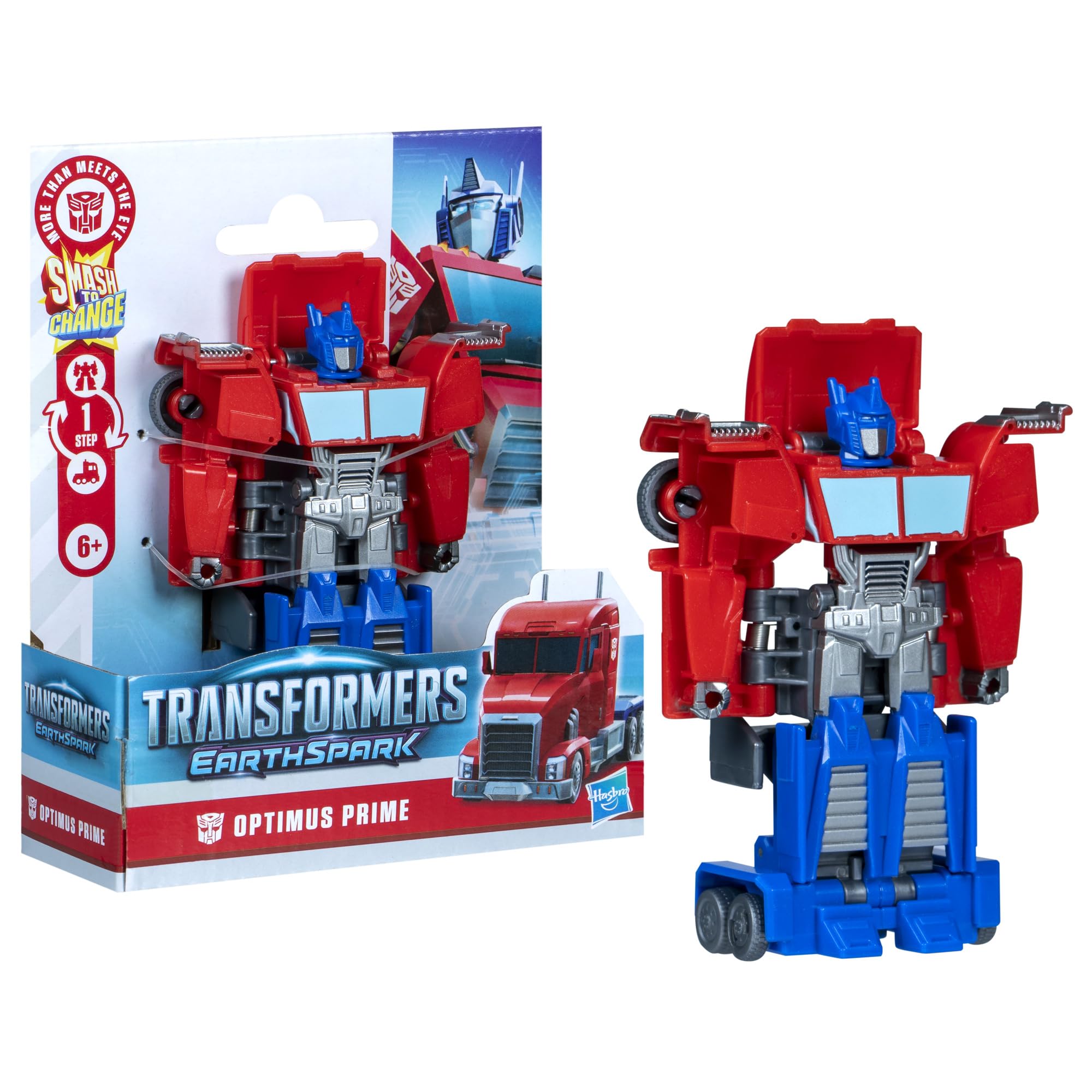 Figurka Optimusa Prime 1-Step Smash Changer z serialu "Transformers: Iskra Ziemi"