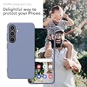 YATWIN Silicone Back Case for Samsung Galaxy S24, Soft-Touch Phone Back Cover for Samsung Galaxy S24 - Lavender Grey gallery image