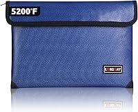 Vista 14 de Bolsa ignífuga con aislamiento térmico de 5200℉, caja ignífuga impermeable con cremallera, bolsa ignífuga para dinero en efectivo, bolsas ignífugas