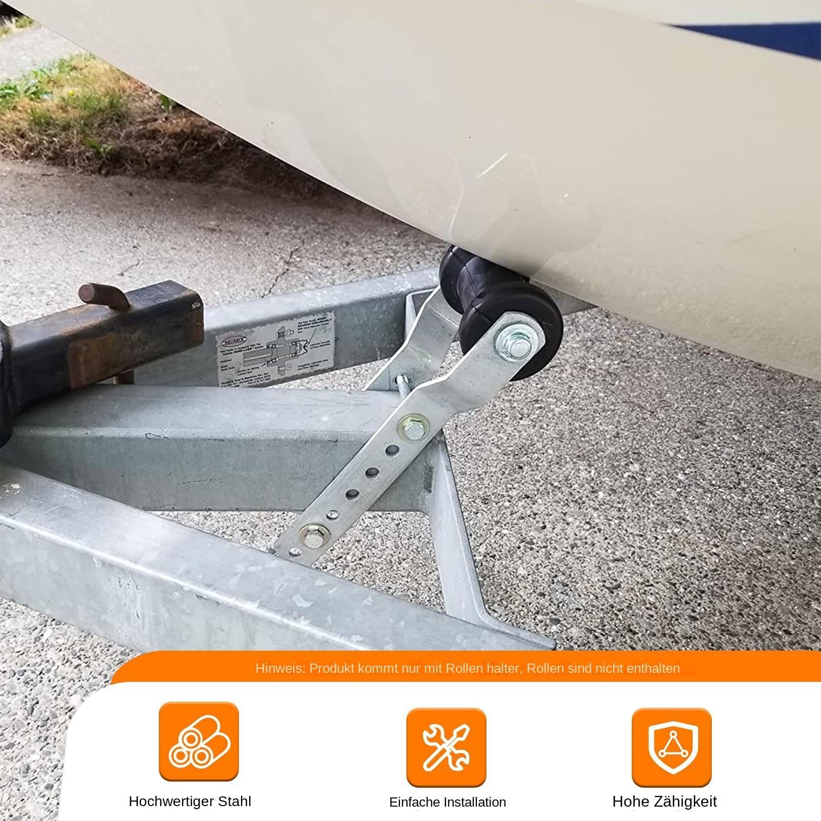 Kielrollen für Bootsanhänger, Gummi-Stopprolle – 5-Zoll-Gummimontagerolle, Gummi-Kielrolle mit Stahlplattenhalterung für Bootsanhänger-Zubehör