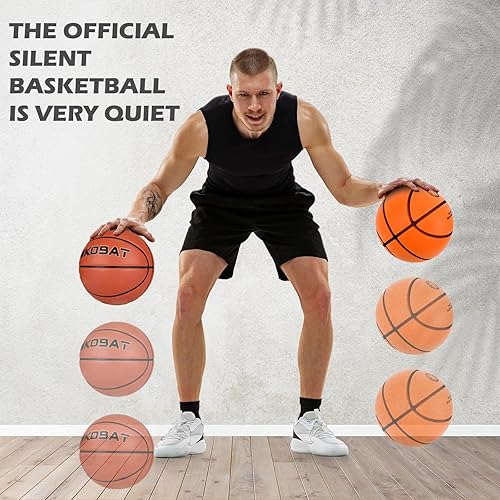 Miniatura 6 de Yhngwumg - Pelota de entrenamiento para interiores de tamaño oficial 7 (29.5 pulgadas), espuma suave de alta densidad y bajo ruido, fácil agarre,