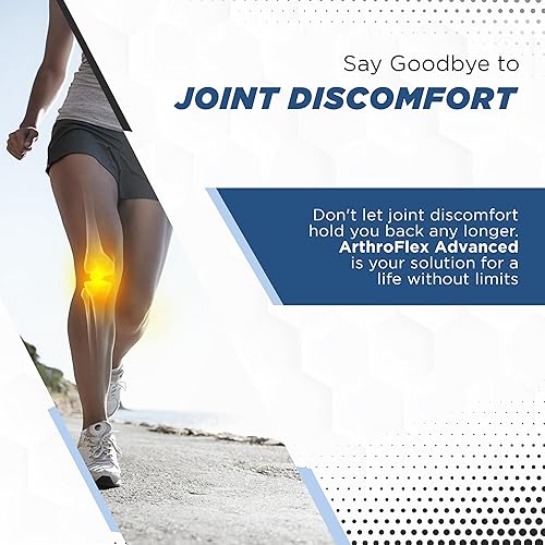 Miniatura 6 de Suplemento articular ArthroFlex Advanced Joint Support Suplemento para hombres y mujeres con curcumina de cúrcuma, extracto de boswellia serrata y