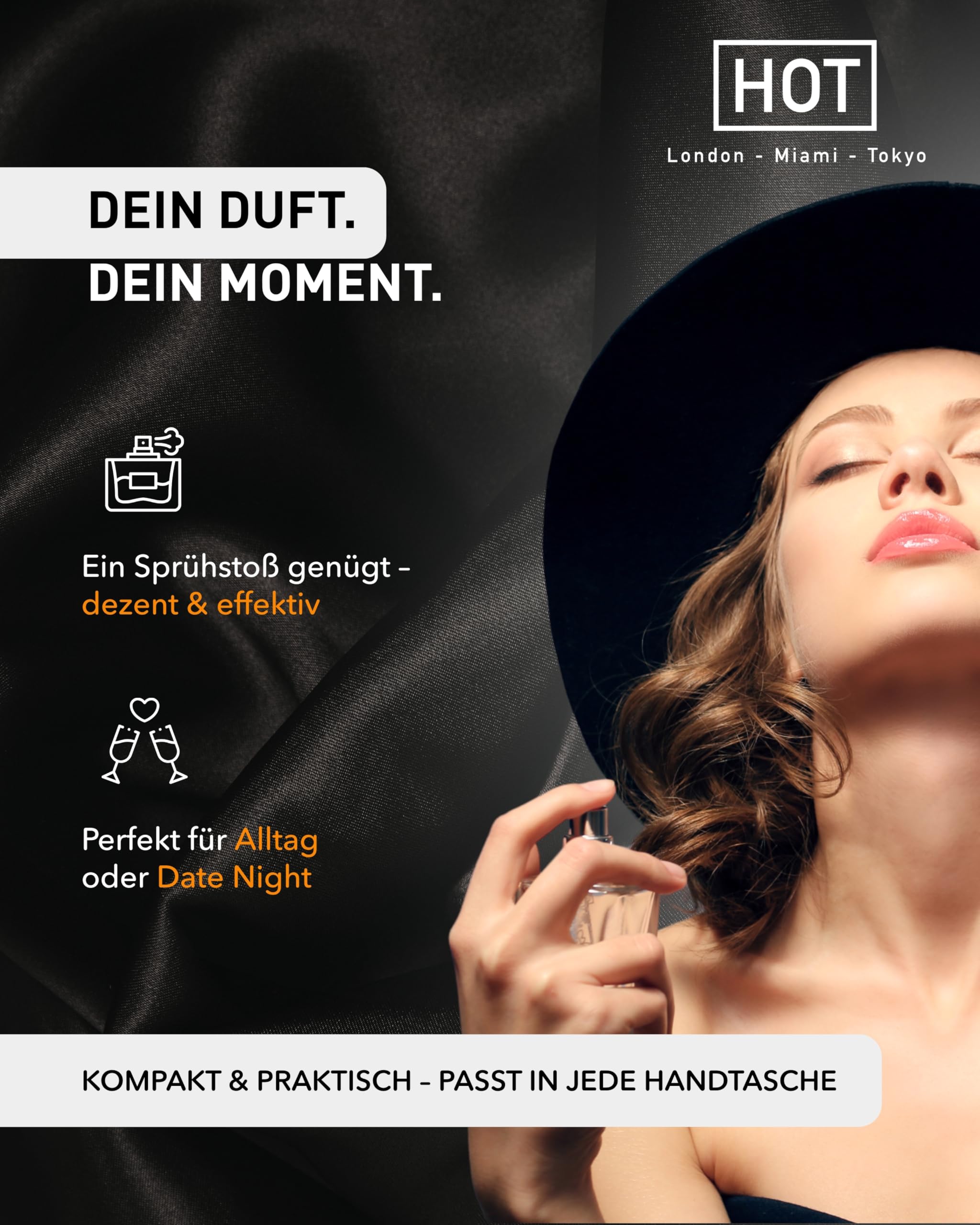 HOT Pheromone Parfum Dubai Woman 30 ml I Exklusiver Damenduft mit orientalisch-süßen, floralen Duftnoten & Pheromonen I Für intensive Anziehungskraft I Parfum Damen