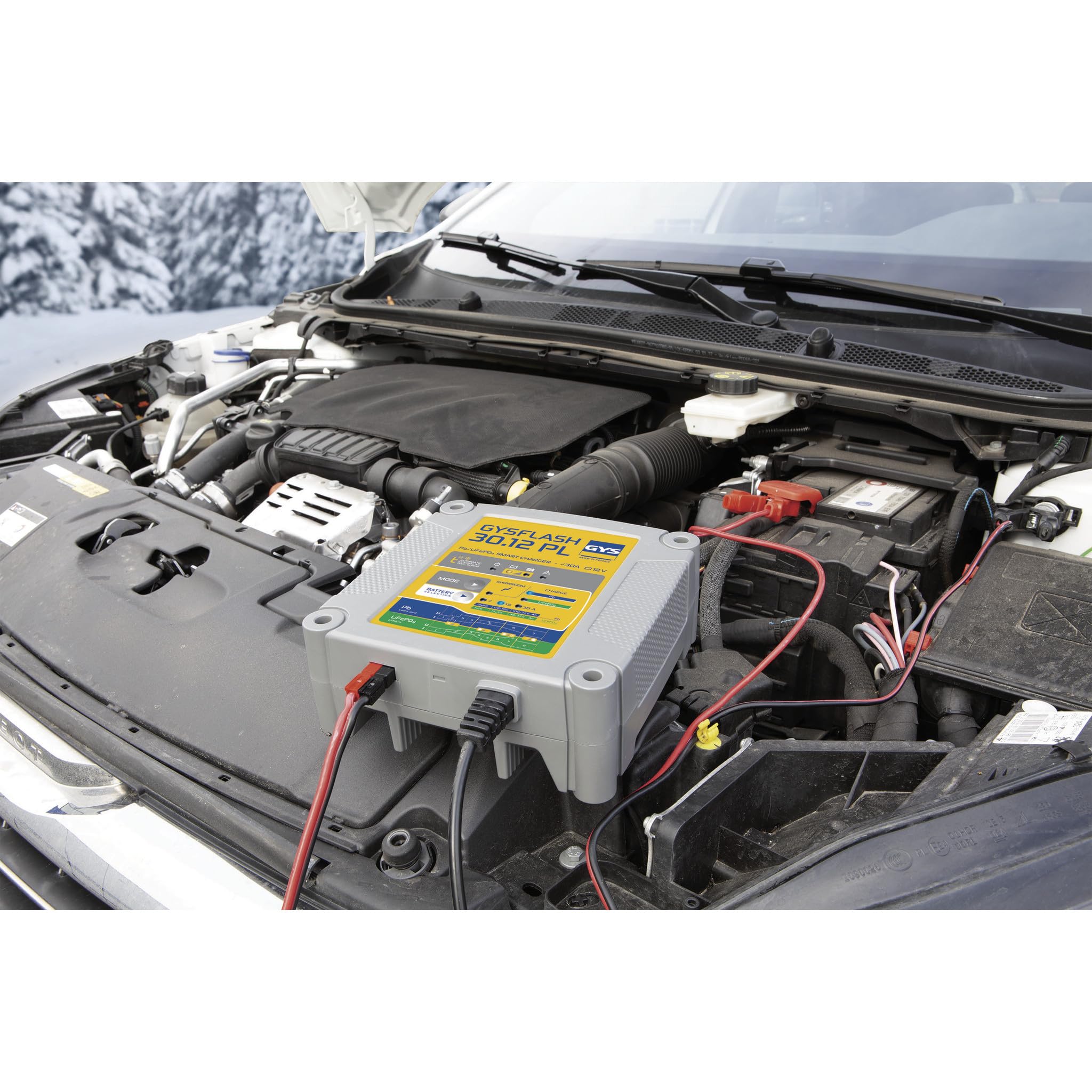 GYS Auto Chargeur de batterie pour Voiture Camions Moto Capacité de batterie À partir de 7Ah Capacité de batterie À partir de 15Ah 029668