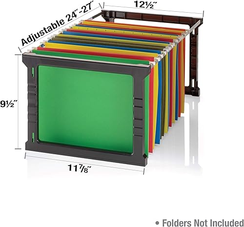 Miniatura 2 de Officemate Marco de archivo colgante de plástico, 24-27, tamaño carta y legal, 1 juego (91970)