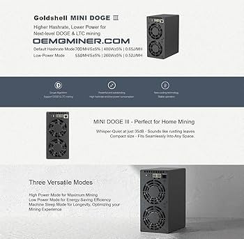 Amazon.com: New Goldshell Mini Doge 3 Ⅲ Miner for Doge Coin