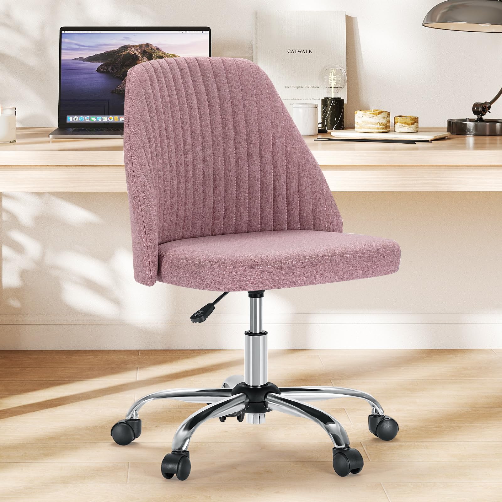 Photo 1 of Sweetcrispy Armless Office Chair, Pink