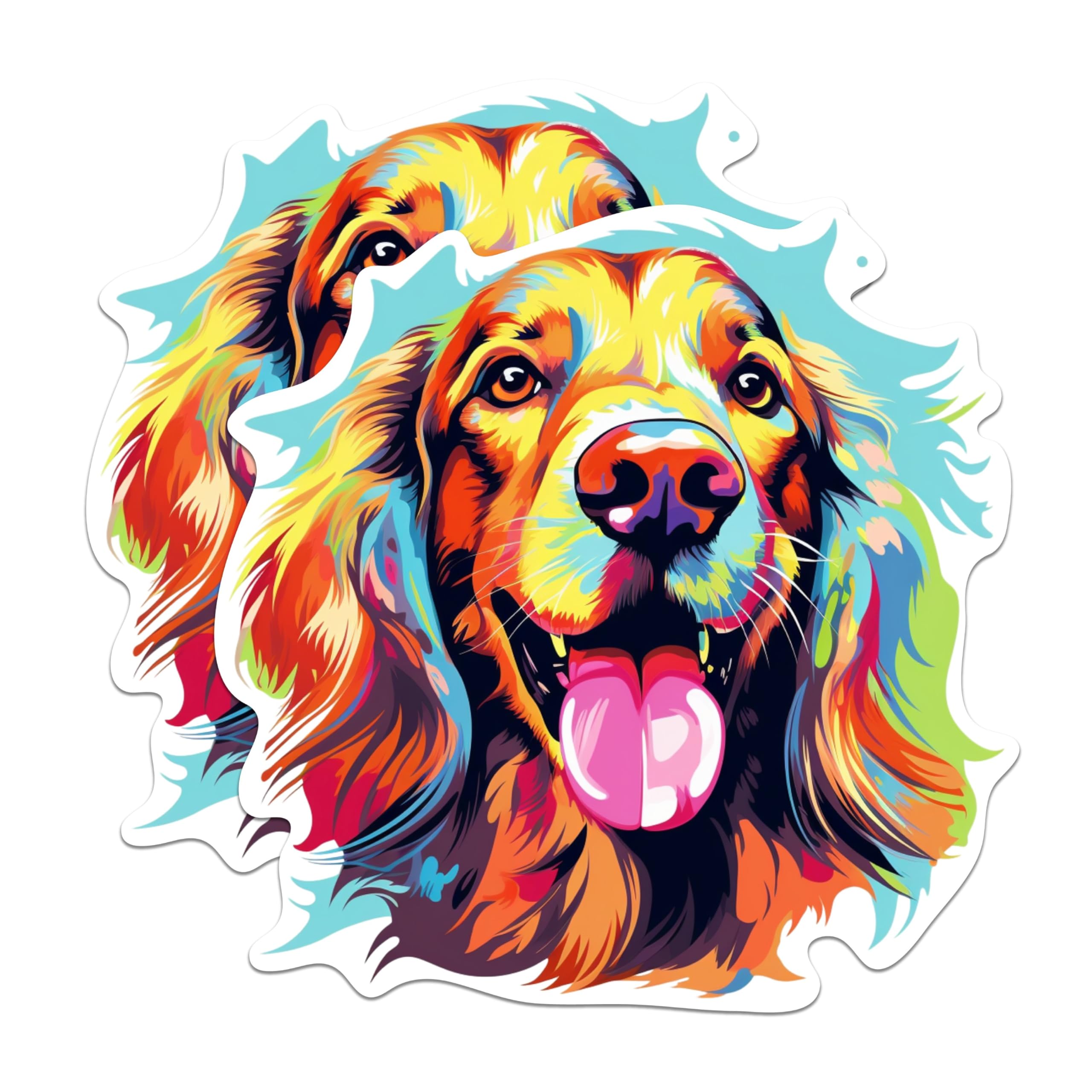 (2 Pack) Irish Setter Dog Breed Stickers - 5 Inches On Longest Side - Choose from Over 100 Dog Breeds - for Cars, Trucks, Skateboards, Laptops - Made in USA - BMCS1876