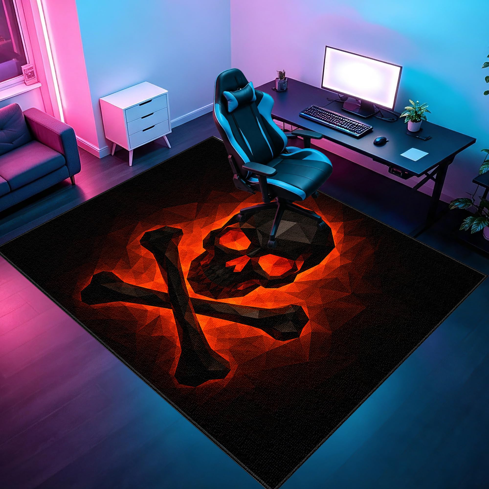 Tapis Chaise Gaming Antidérapant Tapis Chaise de Bureau 90 x 140 cm