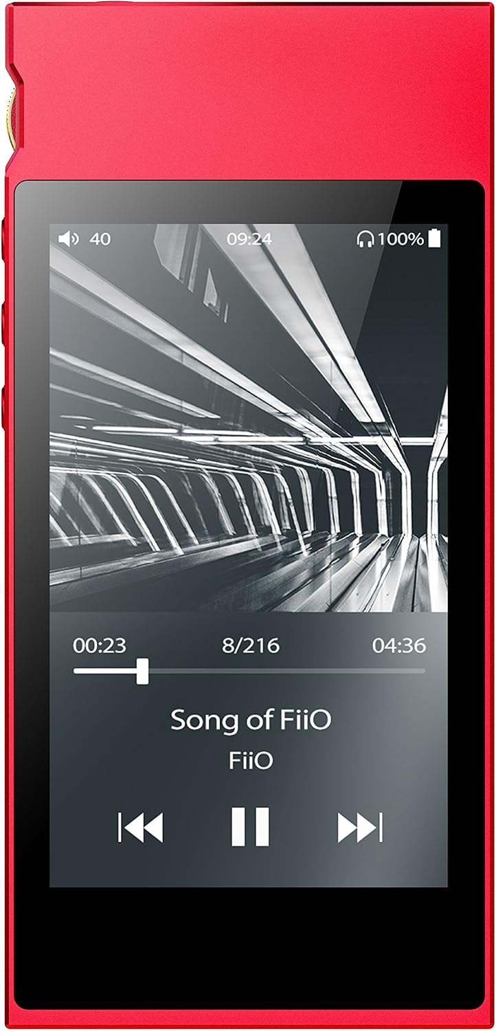 FiiO M7 High Resolution Lossless Music Player with aptX, aptX HD, LDAC HiFi Bluetooth, FM Radio and Full Touch Screen Red …