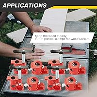 Vista 6 de Juego de Abrazaderas de Tubo para Encolado de Madera Abrazaderas de Tubo de Hierro Fundido de 1/2" de Alta Resistencia para Carpintería