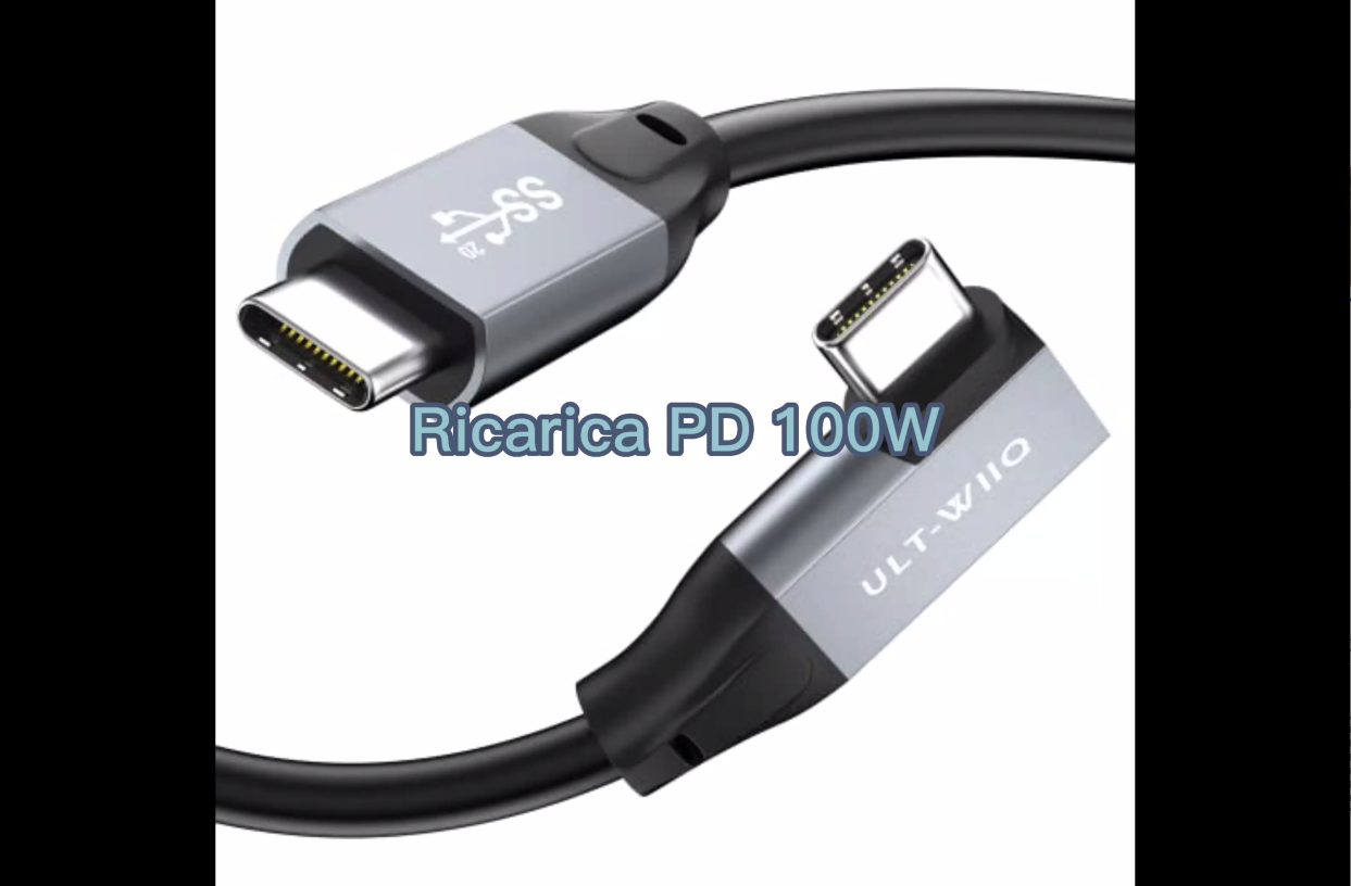 Cavo USB 2.0 MKC Da 4m 100W - Tipo A A Tipo C, Alta Velocità 480Mbps, Guaina In PVC Nero
