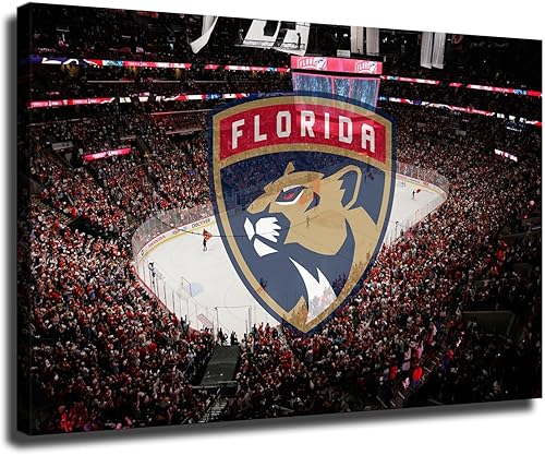Póster de Florida City Panthers sobre lienzo para pared, diseño de estadio de hockey sobre hielo, arte para la sala de estar y el dormitorio, el