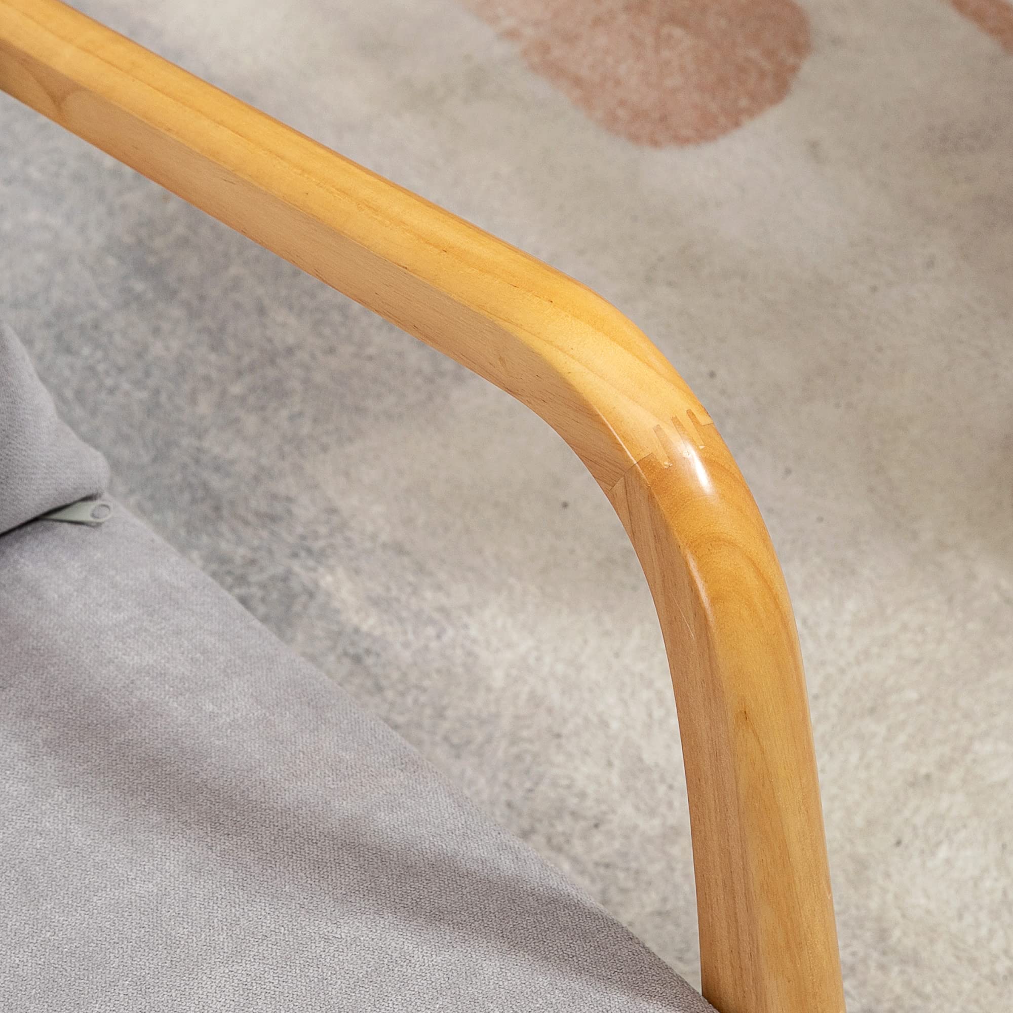 HOMCOM Sessel Loungesessel mit Armlehne, Lendenkissen, Gepolstert Relaxsessel mit Holzrahmen, Samtoptik, S-Feder, für Schlafzimmer, Wohnzimmer, Grau