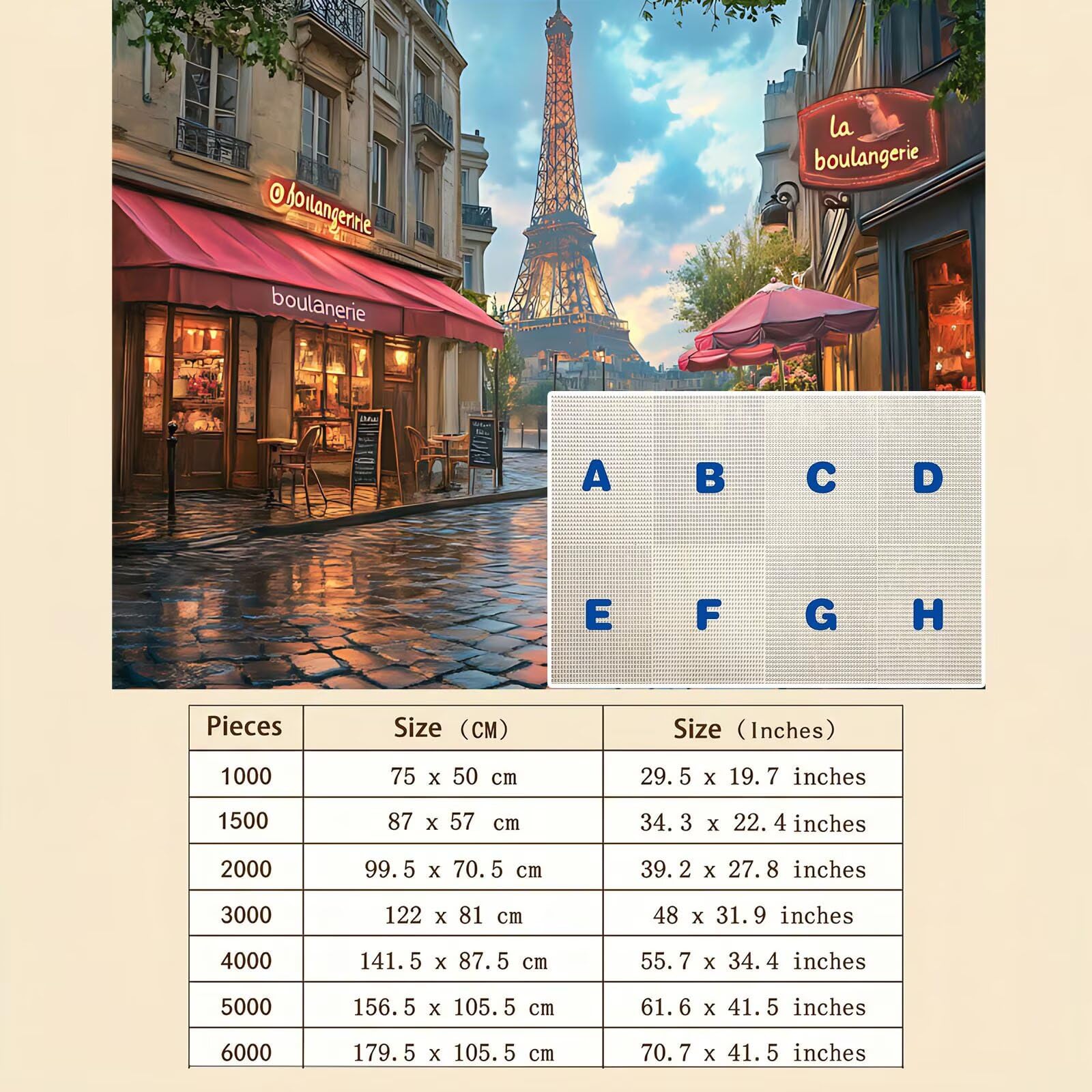 Città Torre ferro Puzzle 1000 Pezzi per Adulti, Puzzle in Legno - Collezione Classica con Poster Incluso - Sfida di Concentrazione e Passatempo Antistress, Gioco per Famiglia, 75 x 50 cm f0-53