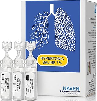 RSV Hypertonic Saline Solution 7% - Nebulizer diluent for inhalators and nasal hygiene devices Helps Clear Congestion from Airways and Lungs – Reduce Mucus (25 Sterile Saline Bullets of 5ml)