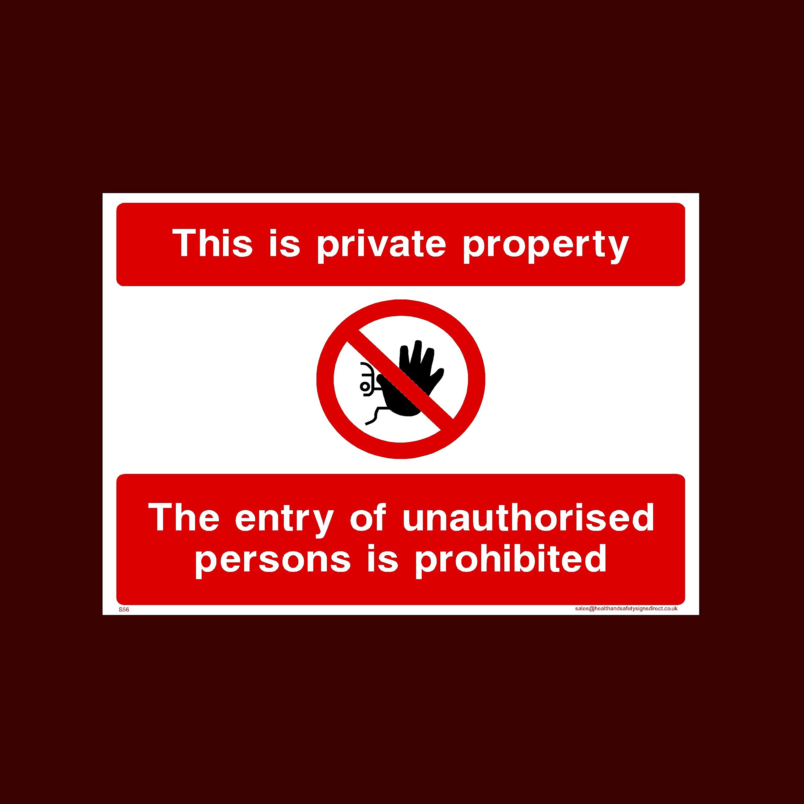 Ussp&S This Is Private Property Plastic Sign (S56) - Cctv, Security, Warning, Alarmed, Surveillance, Camera, Dogs, Premises