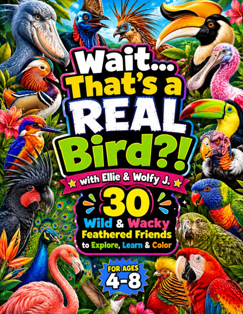 Wait... That's a REAL Bird?!: 30 Wild & Wacky Feathered Friends to Explore, Learn & Color