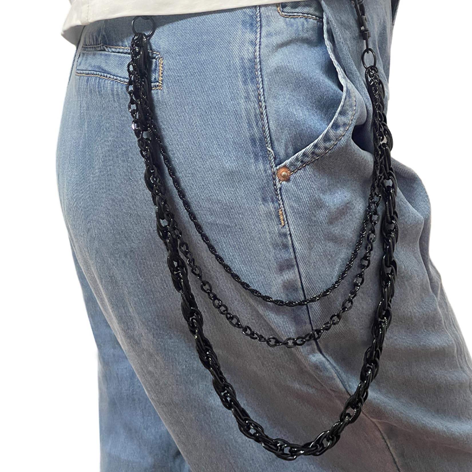 PINKPIN Wallet Pants Keychain for Jeans Wallets Belts Punk Rock Casual Streetwear for Men Women