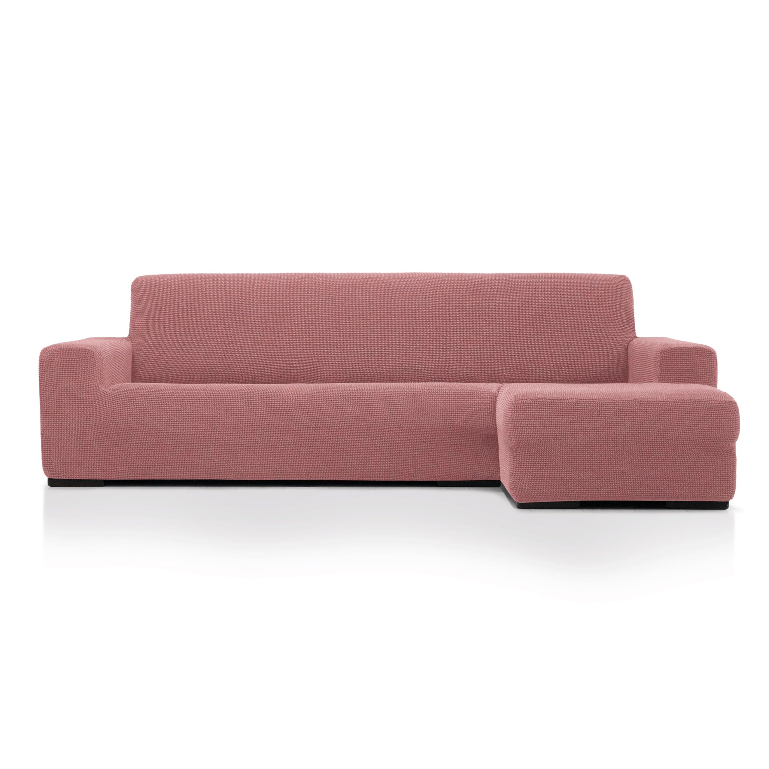 MAXIFUNDAS Funda Chaise Longue Relive Brazo Derecho Corto Rosa Pastel